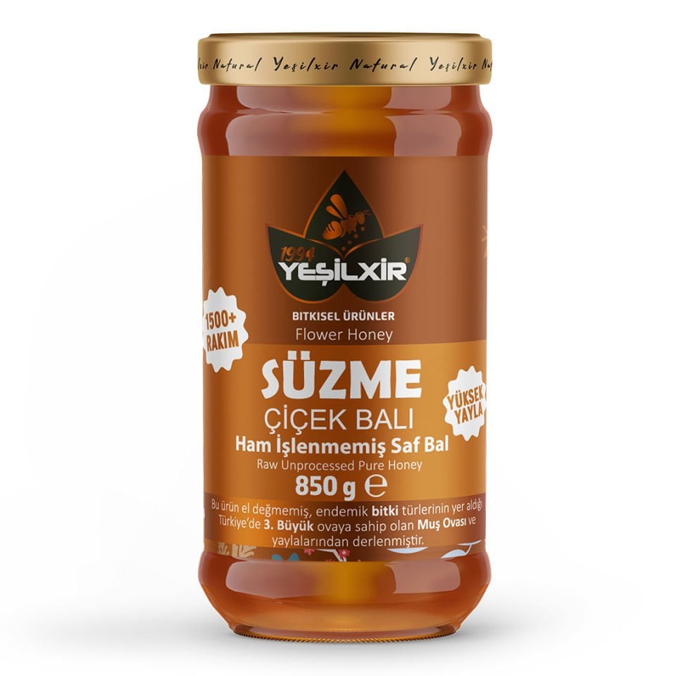 Yeşilixir Süzme Çiçek Balı 850 Gr (Yeni Sezon)