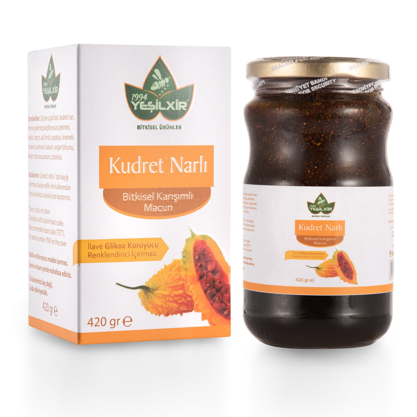 Yeşilixir Kudret Narlı Bitkisel Karışımlı Macun 430 Gr