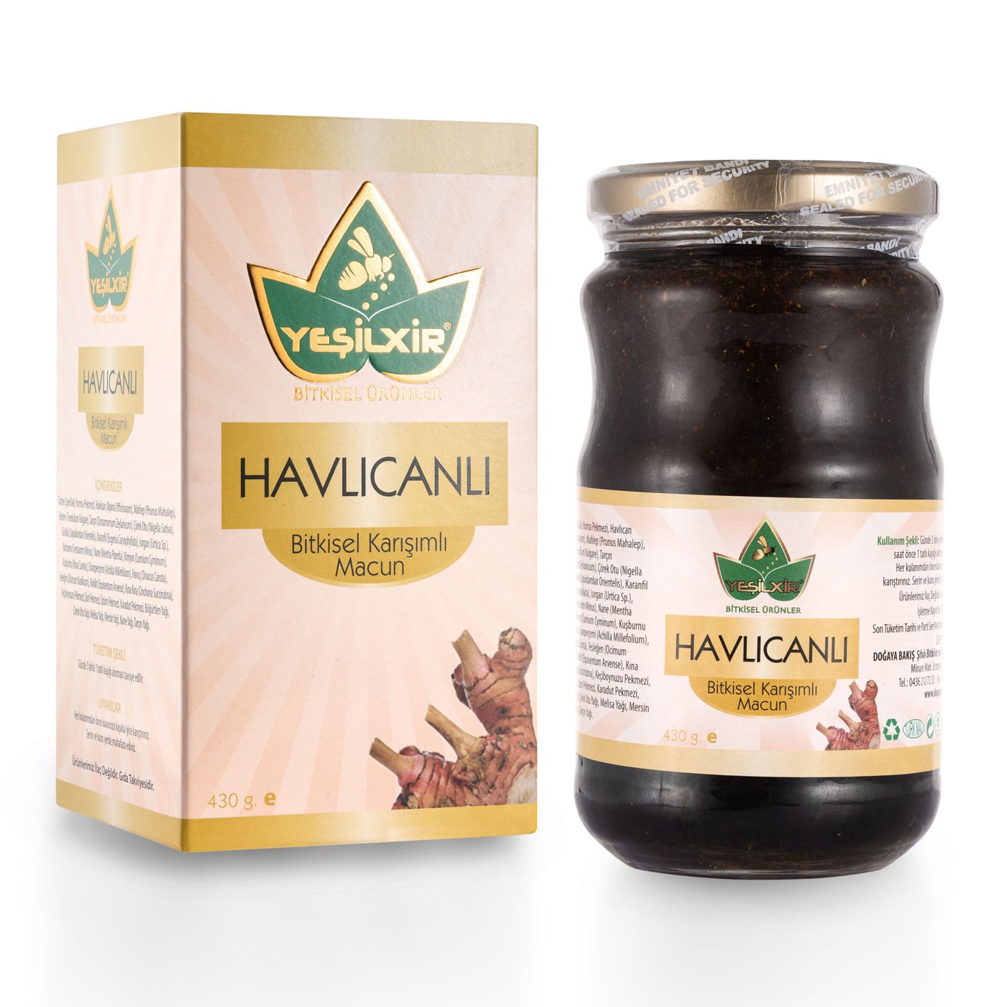 Yeşilixir Havlıcanlı Bitkisel Karışımlı Macun 430 Gr