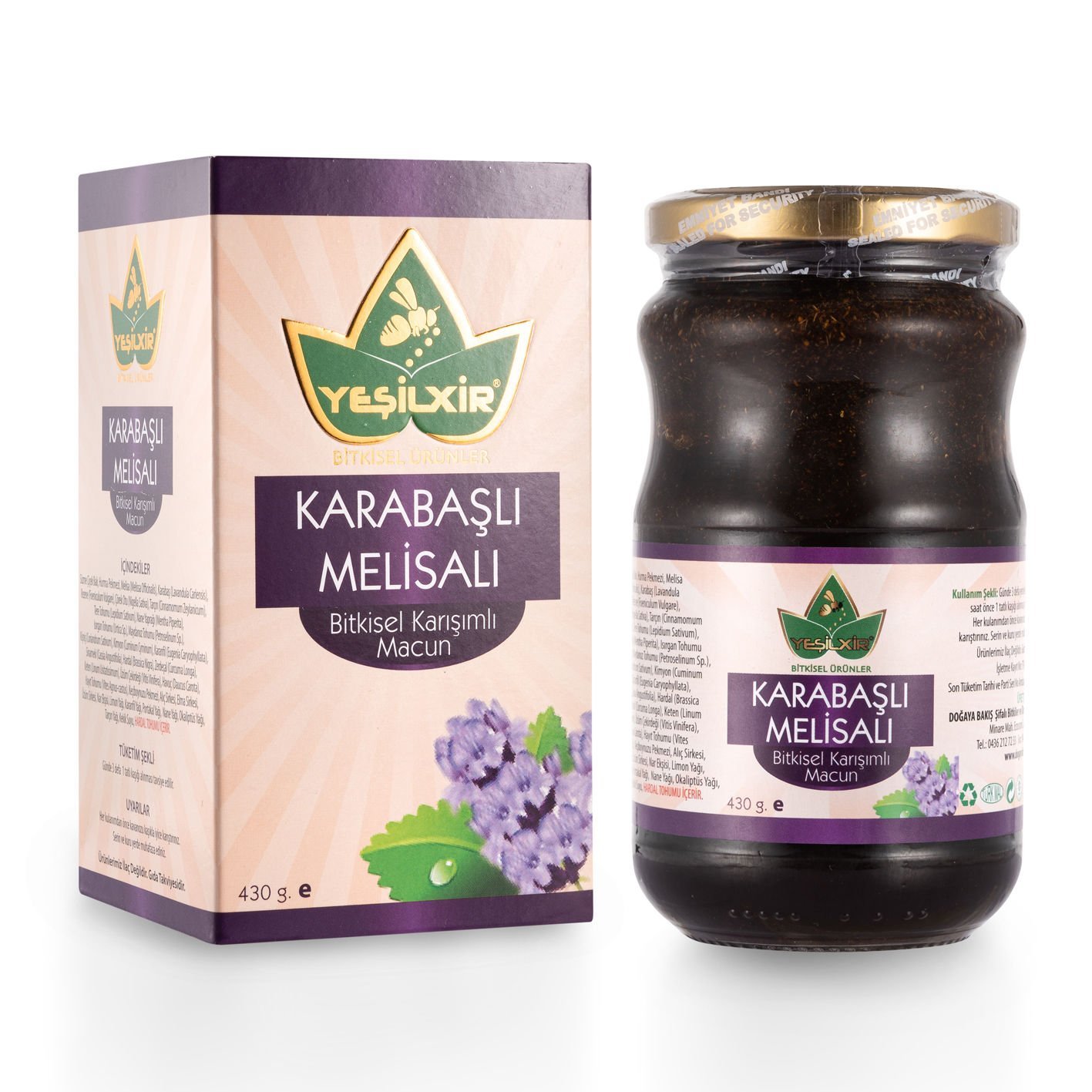 Yeşilixir Karabaşlı Melisalı Bitkisel Karışımlı Macun 430 Gr