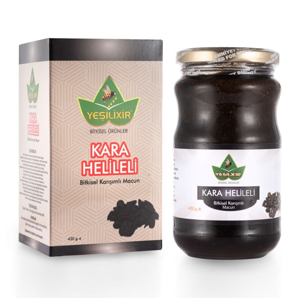 Yeşilixir Kara Helileli Bitkisel Karışımlı Macun 430 Gr