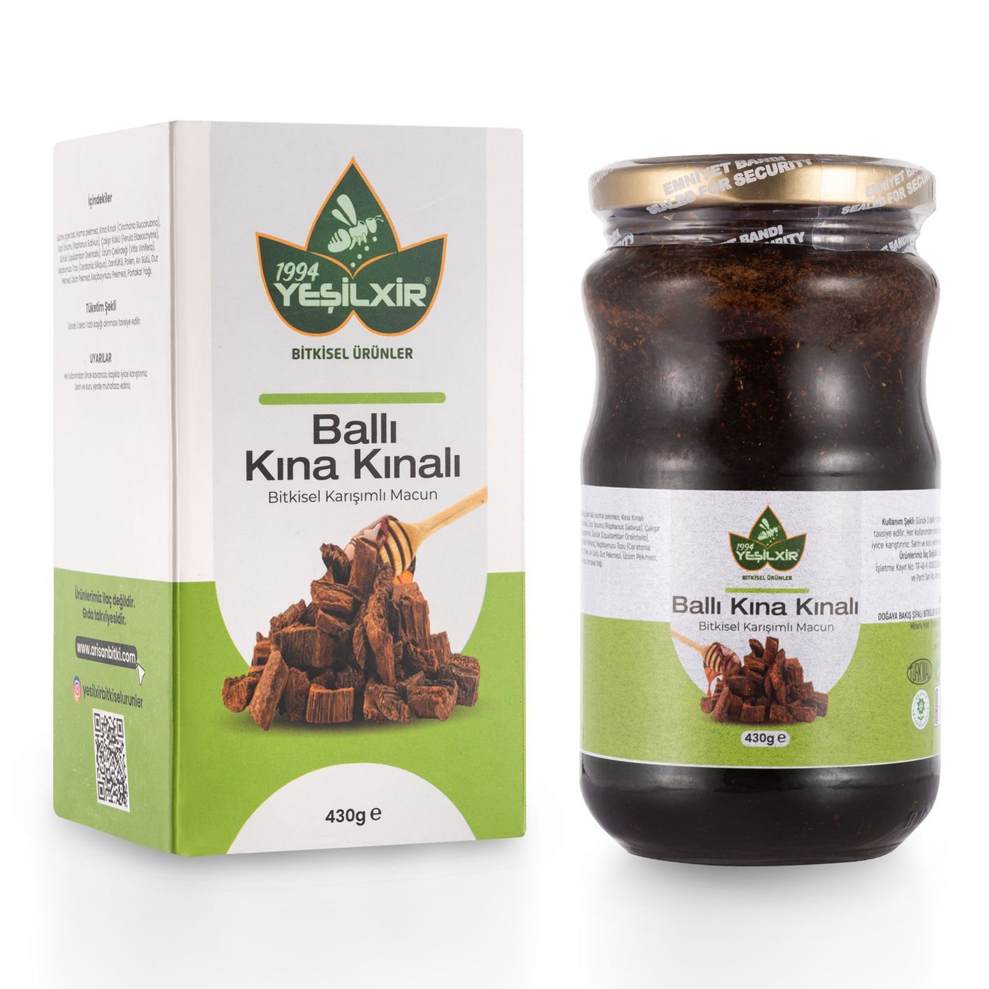 Yeşilixir Ballı Kına Kınalı Bitkisel Karışımlı Macun 430 Gr