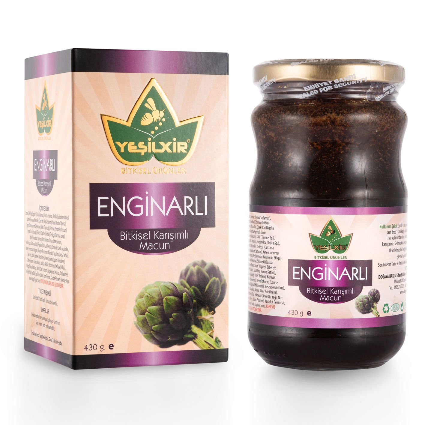 Yeşilixir Enginarlı Bitkisel Karışımlı Macun 430 Gr