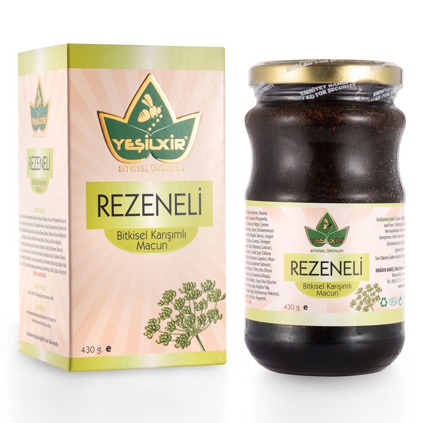 Yeşilixir Rezeneli Bitkisel Karışımlı Macun 430 Gr