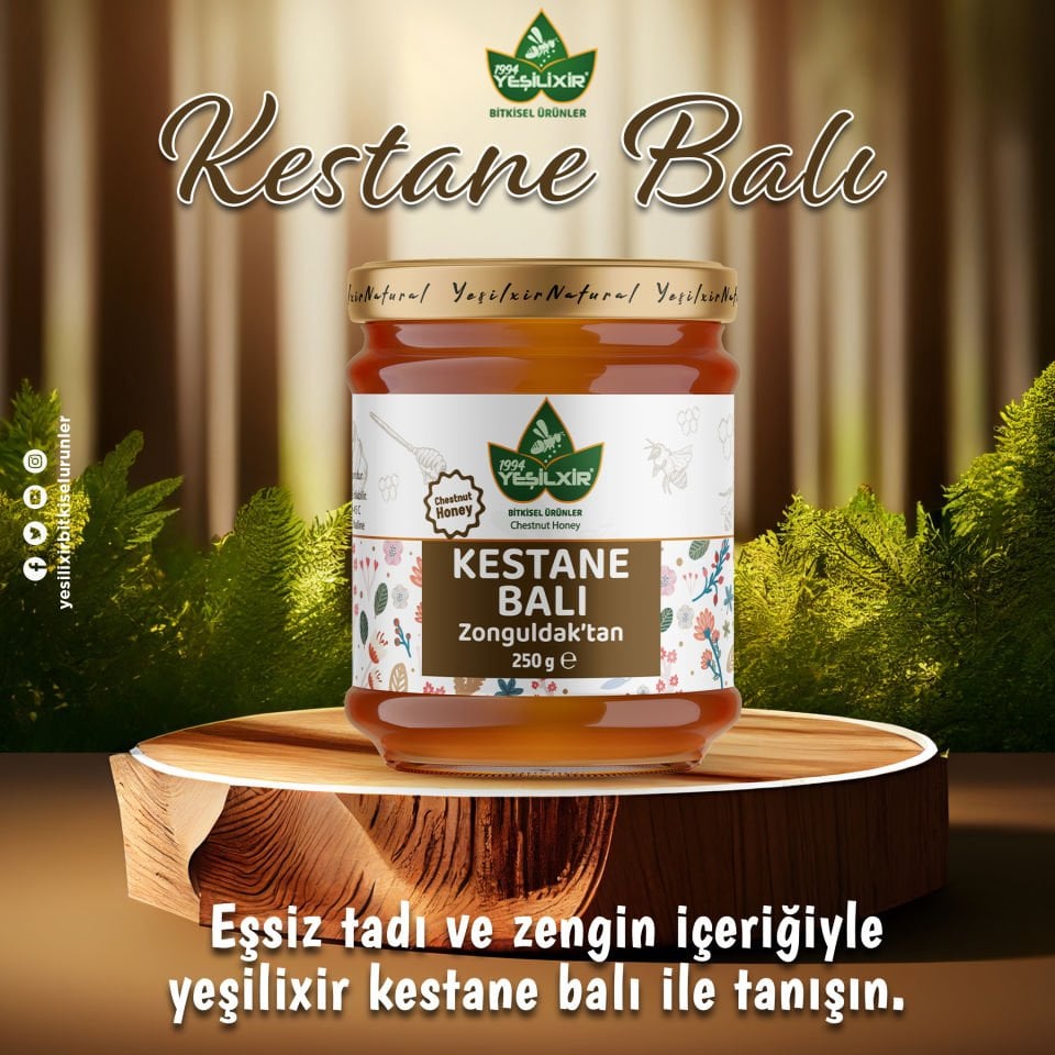 Yeşilxir Kestane Balı 250 gr (Katkısız)