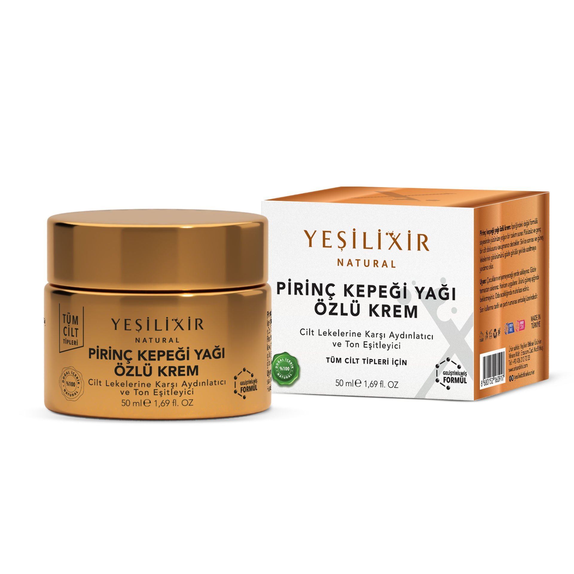 Pirinç Kepeği Yağı Özlü Krem