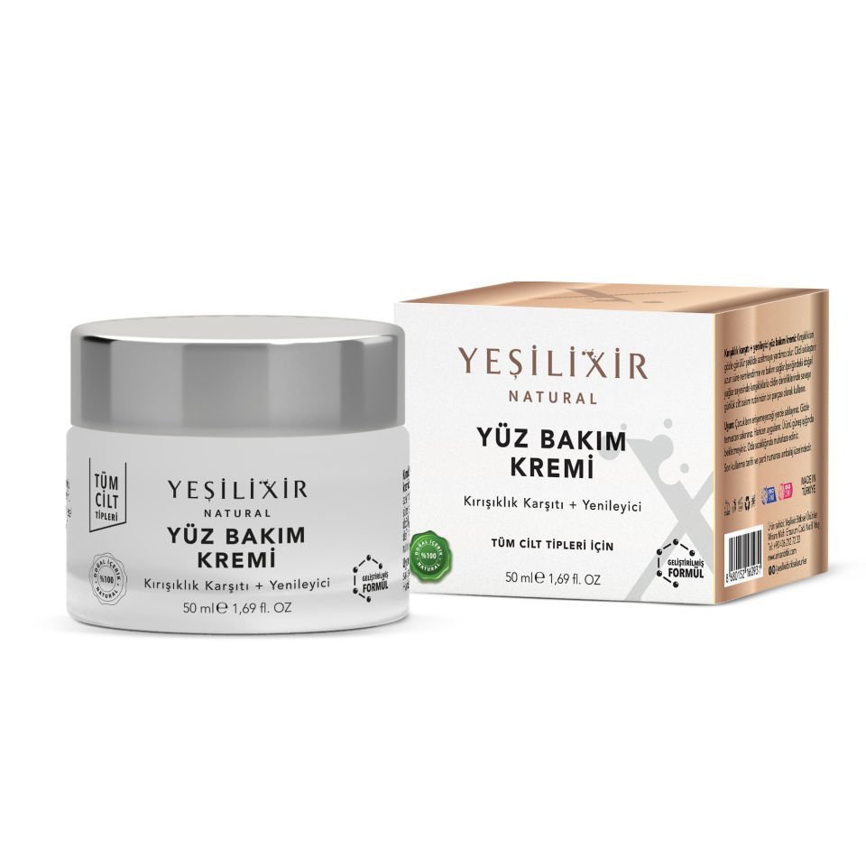 Yeşilixir Kırışıklık Karşıtı + Yenileyici Yüz Bakım Kremi