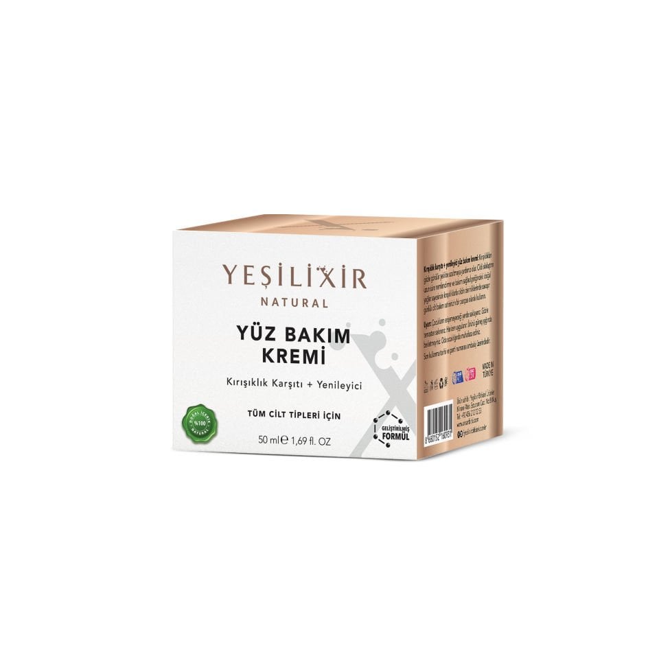 Yeşilixir Kırışıklık Karşıtı + Yenileyici Yüz Bakım Kremi