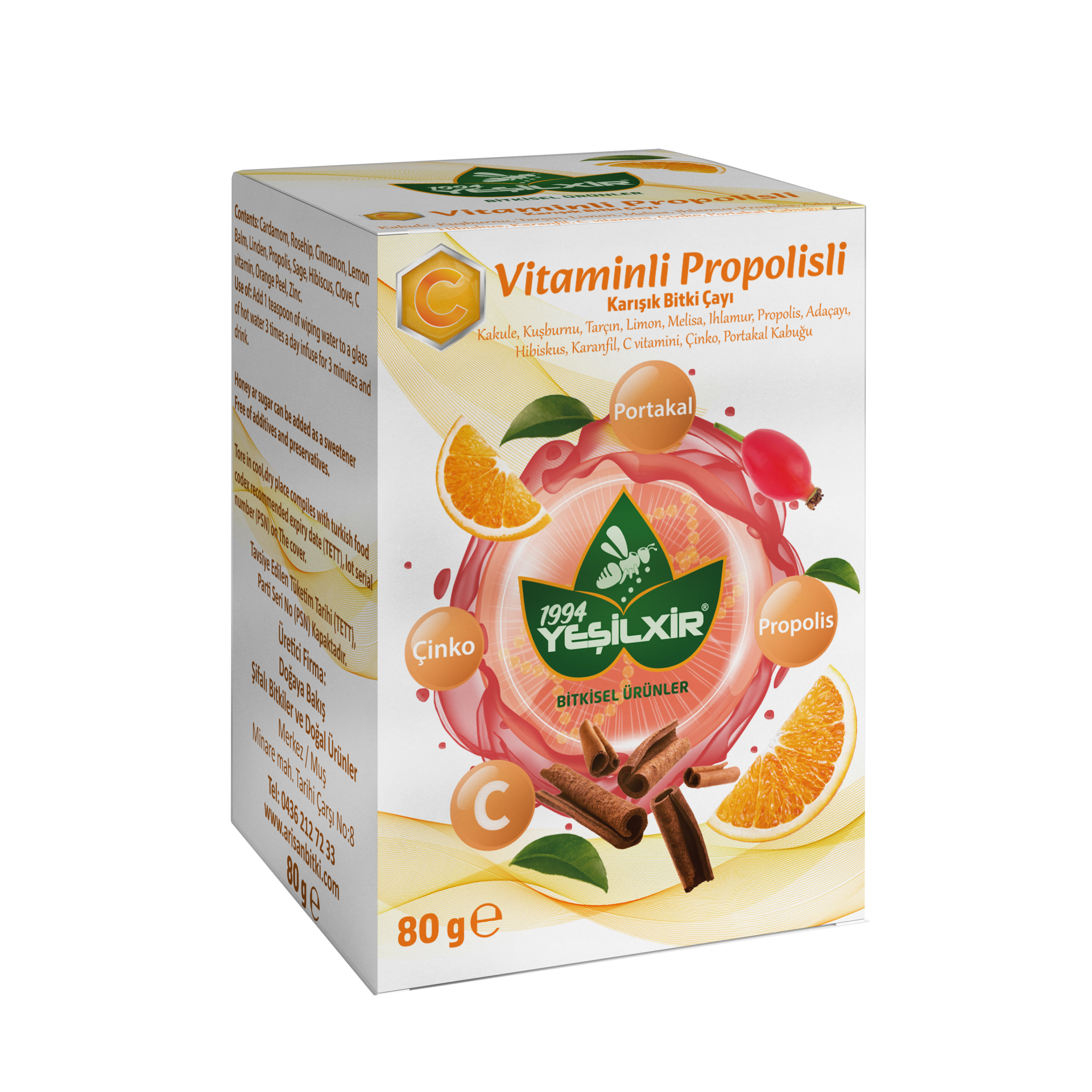 Yeşilixir C Vitaminli Propolisli Karışık Bitki Çayı